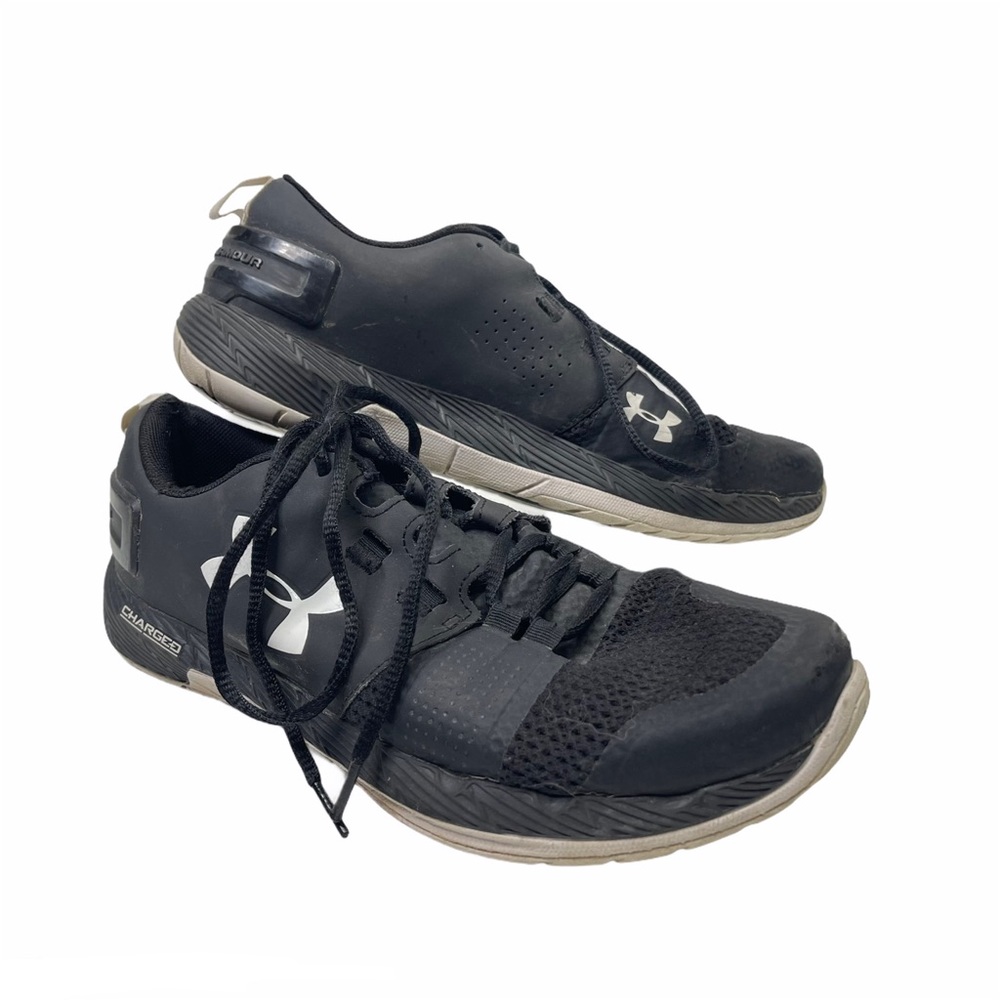 Under Armour Charged Sneakers Black & White SZ 8